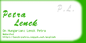 petra lenck business card